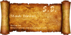 Staub Dániel névjegykártya
